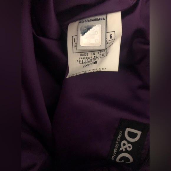 Dolce & Gabbana purple suede shoulder clutch - Picture 6 of 6